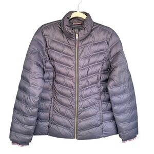 Tommy Hilfiger Puffer Jacket Womens Medium Lightweight Quilted‎ Coat